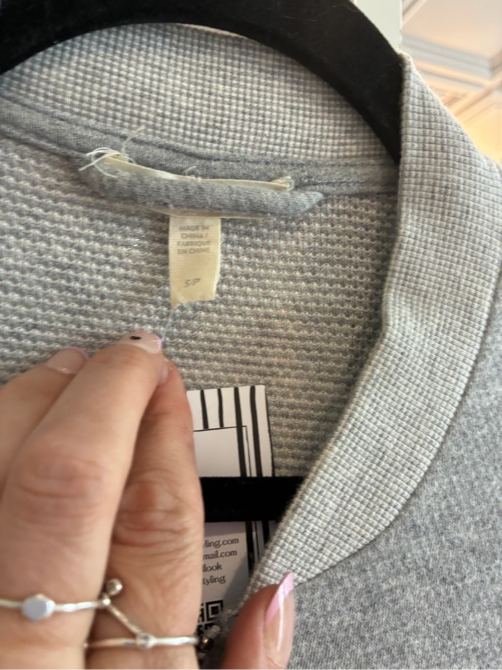 Eileen Fisher Light Gray Women's Zip Jacket - Picture 2 of 3